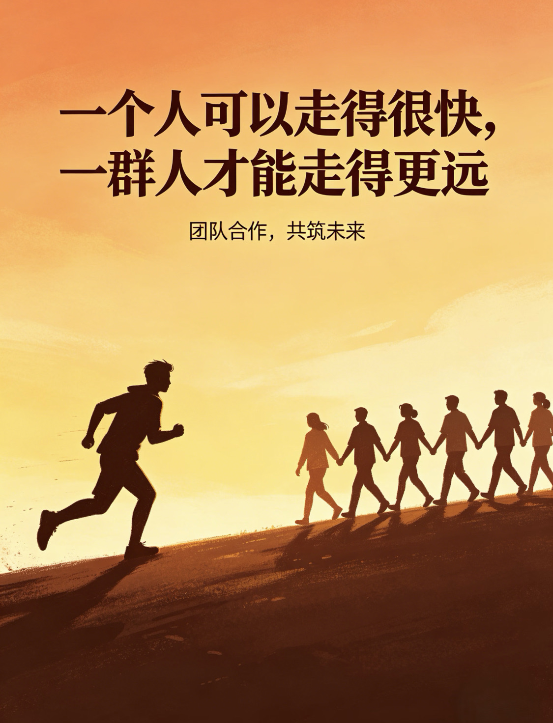 独行快，众行远｜真正的成长从不是孤军奋战 有人说，独行的人，总能最先抵达目的地。 可人生这条路，从不是一场只比速度的短跑，而是一场需要彼此支撑的马拉松。 一个人赶路，或许能凭着一腔孤勇